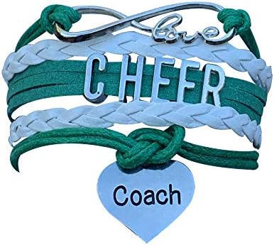Pulseira de treinador de torcida Sportybella - Treinador de torcida Charm Bracelet- Cheer Jewelry - Mulheres Treinadores de Treinadores