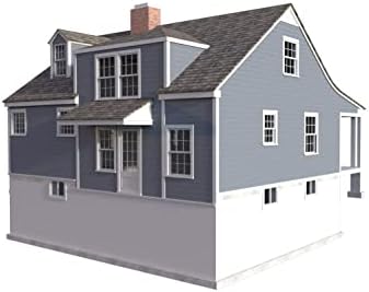 Planos de fazenda de 2 andares - DIY Casa de campo de 3 quartos Home 1620 pés quadrados/ft