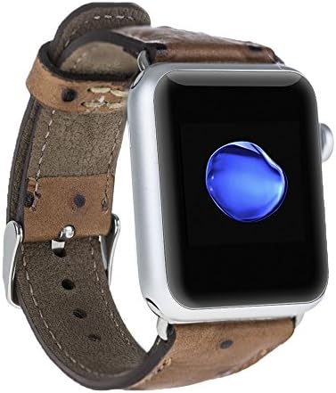 Solo Pelle Apple Watch Série 1/2/3 Assista a pulseira de substituição de couro com conectores/adaptadores de graxos