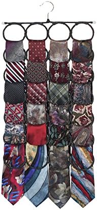 Marcus Mayfield Men's Tie Rack, os não presos, melhor economia de espaço, cabide e cachecol para laços, lenços e acessórios