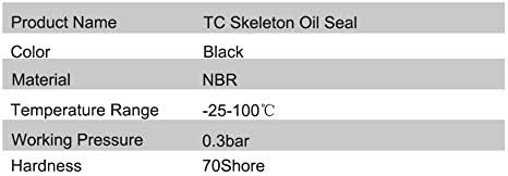 LF & LQEW 10PCS TC Oil Veda 38x50x8/38x52x7/38x55x8/38x60x10/38x65x10mm Óleo radical TC Vedação de óleo preto Nb