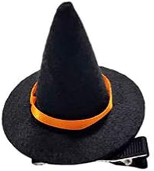 Clipe de cabelo do chapéu de bruxa de halloween binary, mini bloco de cabelo, decoração de suprimento de festas de halloween,
