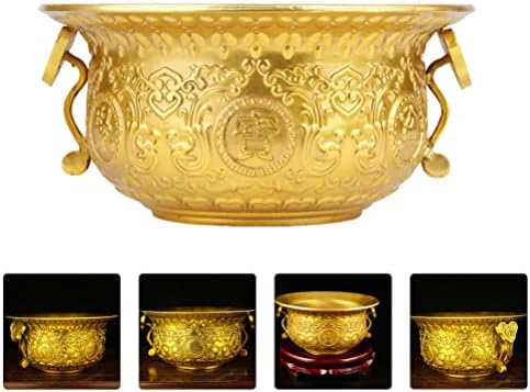 Cabilock Chinese Treasure Bowl Bacia de Tesouro Golden Feng Shui Decoração Riqueza Porsperidade Fatueta para Officiário em casa Presente de inauguração