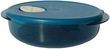 Tupperware Rock n Servi um prato de microondas 3 1/4 de xícara de azul redondo