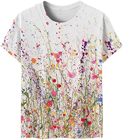 Teas de manga curta adolescente camisetas de borboleta estampa floral tops soltos tamis t camisetas barcos pescoço
