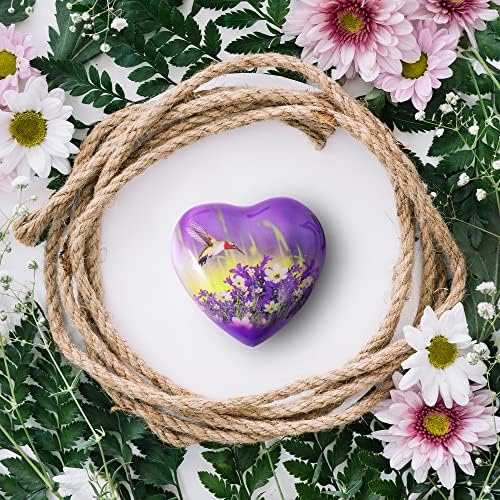 Urnas de beija -flor em forma de coração para cinzas humanas - urnas de cremação memorial para humanos e animais de estimação - urnas
