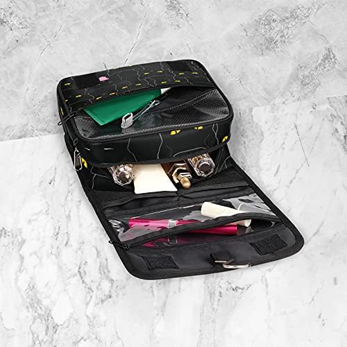 Bolsa de higieness de viagem para gatos Sacos de maquiagem de viagem portáteis de viagem, kit de higiene pessoal de bolsa de viagem grande à prova d'água para mulheres meninas