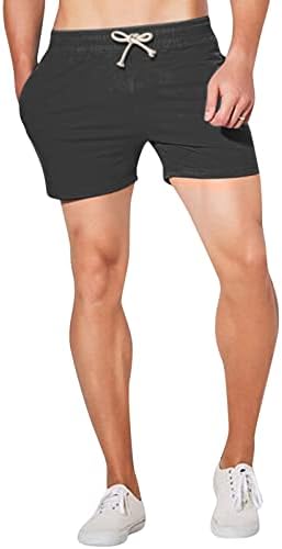 Calça casual calça do zdoo masculino de cor de cor da moda sólida de cor da moda, shorts de pica -shorts atléticos shorts