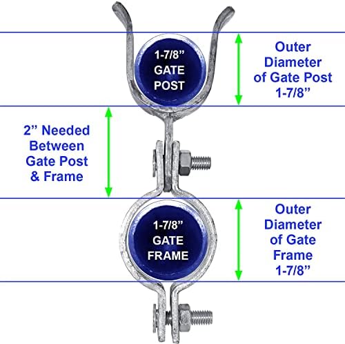 1-3/8 x 1-3/8 Link Chain Fence Gate Fork Latch -trava do portão da cerca -trava de portão de cerca galvanizada com orifício para cadeado