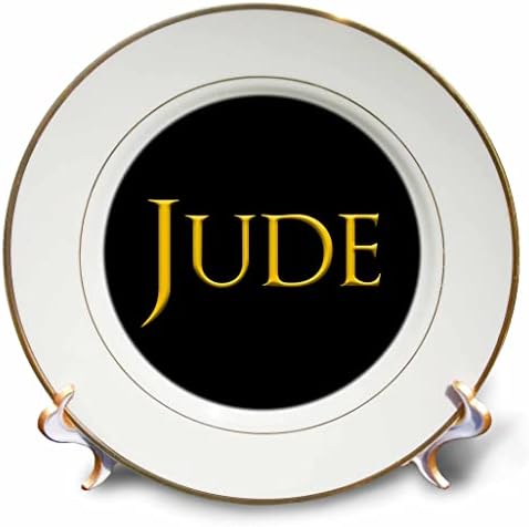 3drose Jude Trendy Man Nome na América. Amarelo em preto ou charme - placas