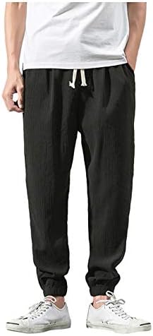 Calça casual miashui para mulheres com bolsos calças finas calças esportivas masculinas