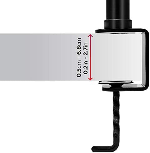DURONIC Triple Monitor Arm Stand DM253 | Montagem de mesa para PC multi 3 | Aço | Ajustável | Para três telas LCD de LED de 13-27