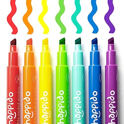 Marcadores de ponta dupla Happido, 24 cores-marcadores não tóxicos e coloridos para crianças, colorir, desenho, artesanato e muito
