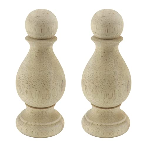 MEPROTAL 10pcs Baluster de madeira eixos de madeira 2,5 Os fusos artesanais de madeira balauster para artesanato diy decoração