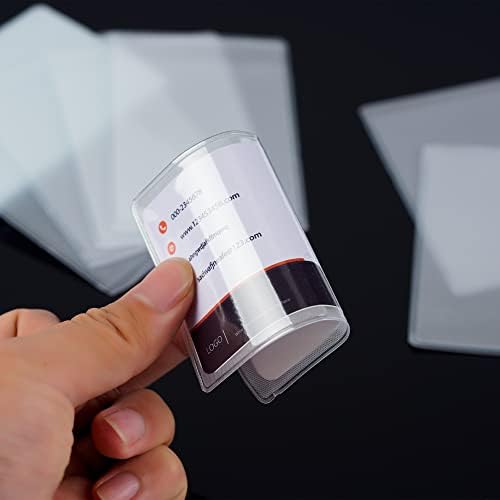 90 PCS Mangas de cartão de crédito Clear Clear D'água New Medicare Titular Protetor Transparente PVC Inserir Cartão de Inserção Manga para Cartão de Seguro Cartão de Débito Licença de Licença