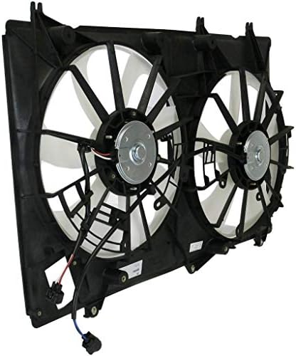 KarParts360 Conjunto do ventilador do radiador para Toyota Highlander 2008-2013 Fan dual | 3.5L Engine | Pacote de reboque | Substituição