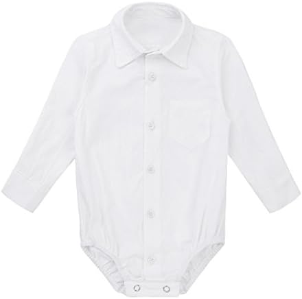 Chictry Infant Baby-Boys Festa de casamentos Fotos de fotos de mangas compridas camisa de vestido de algodão Gentleman Bodysuit