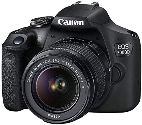 Câmera Canon EOS 2000D / DSLR com EF-S 18-55mm f / 3.5-5.6 III Lente + pacote de acessórios de luxo