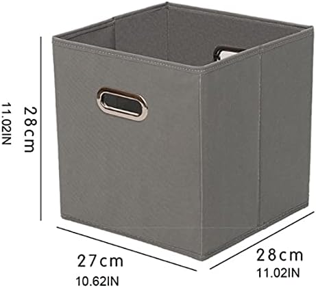Caixas de armazenamento de cubo de pano irdfwh com alça de metal duplo caixa dobrável de guarda
