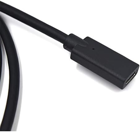 Kework 2ft USB C a USB C Cabo de extensão, ângulo de 90 graus Up & Down Usb tipo C Masculino para fêmea Carregamento e cordão
