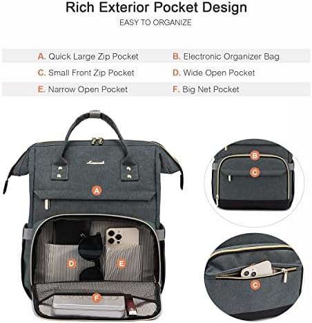 Mochila de laptop LoveVook para mulheres Moda de Moda de 15,6 polegadas para Backpack para Trabalho Backpack de Backpack