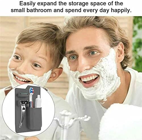 Porta -escova de dentes, porta -dentes de dentes de silicone suporte de barbeador de chuveiro para banheiros pendurado no banheiro