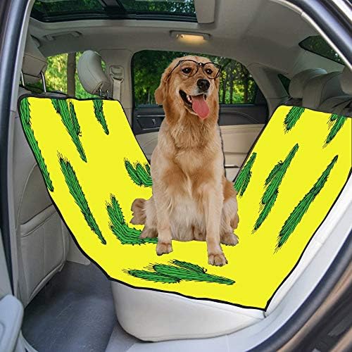 Enevotx Tampa de assento para cão Cacto personalizado Flores de plantas verdes Capas de assento de carro de impressão fresca