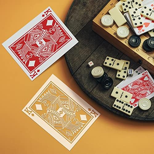 8 PCs Playing Cards Stoncys Para pintar cartas de jogo Spade Poker Diy Estêncil de plástico acrílico Mylar Reutils Stoncys Mylar Stisncil para projetos e artesanato DIY ， 12 x 12 polegadas