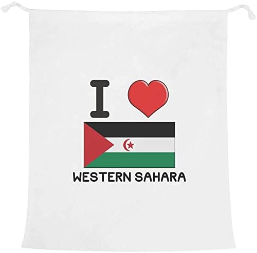 Azeeda 'I Love Sahara Ocidental' Lavanderia/Bolsa de Lavagem/Armazenamento