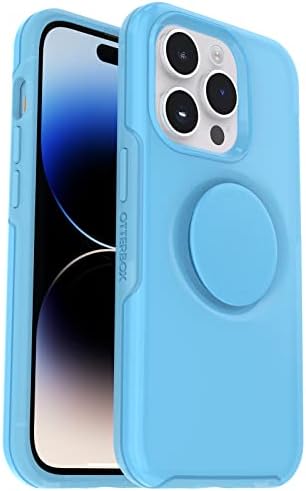 OtterBox iPhone 14 Pro Max Otter + Pop Symmetry Series Case Case - Flor do mês, Popsockets Integrados PopGrip, Slim, Pocketledly,