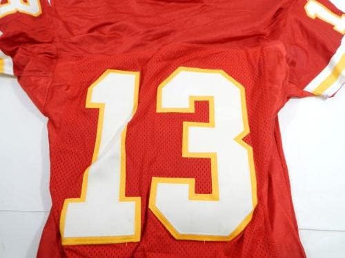 1997 Kansas City Chiefs #13 Jogo emitido Red Jersey 40 DP32103 - Jerseys de Jerseys usados ​​na NFL não assinada