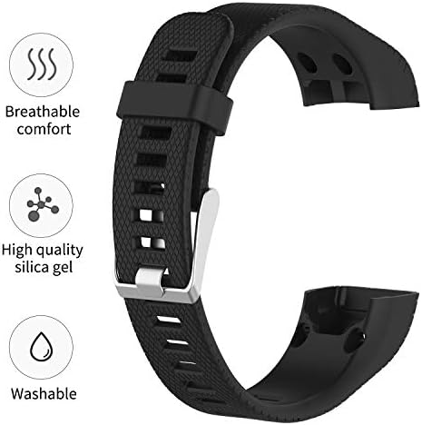 Vozehui compatível com Garmin Vivosmart HR + Watch Bands, acessórios de pulseira de substituição de silicone suaves, pulseira esportiva para garmin VivoSmart HR +