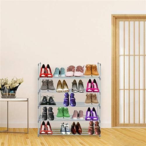 5 níveis de calçados shoe shoe torre Shelf Storage Organizer para quarto, entrada, corredor e cor cinza do armário