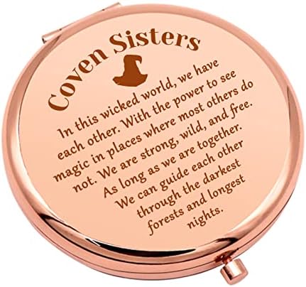 Presentes de bruxa Bruxa Combate Espelho de maquiagem compacto Para presentes de aniversário da irmã da irmã para o amante de bruxas