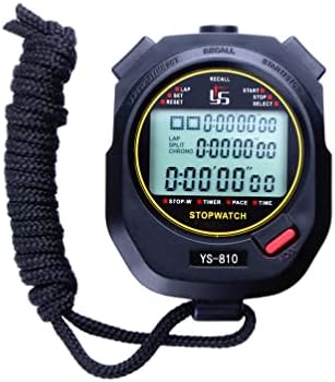 Besportble Black Timers Digital StopWatch Handheld LCD Stop Watch Countdown Timer Stopwatches para nadar árbitros de