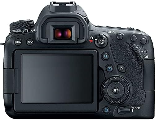 Canon EOS 6D Mark II Câmera DSLR + Monitor 4K + Canon EF Lens de 50 mm + Pro Mic + Headphones + 2 x 64 GB de Card + Case + Kit de Filtro + Software de Foto Corel + Mais