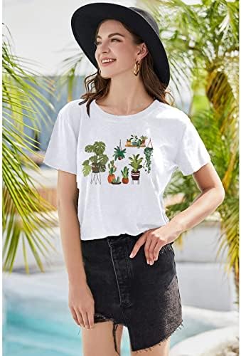 Plant Tshirt Women Herbology Plants Camisa de professora de camisa gráfica engraçada Camisetas de jardinagem Plantas de amante Presentes Tee Casual Top