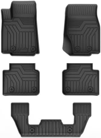 Cartista Custom Fit for Floor Mats Jeep Grand Cherokee L 2021 2022 2023 All Weather Floor Liner 3 linhas TPE