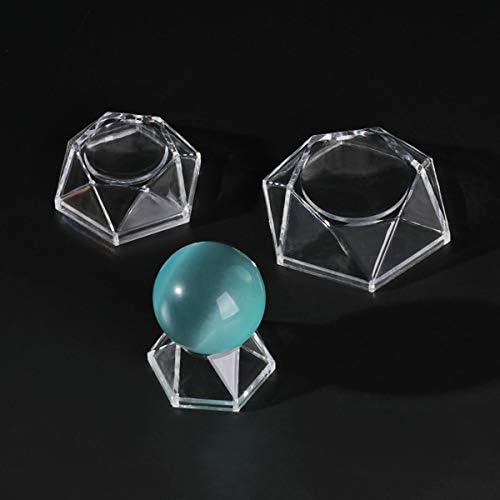 Suporte de bola de cristal mini bemei, transparente quartzo vidro acrílico sphere holder stand, base de bola de cristal para exibição