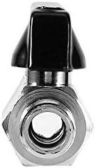Mini válvula de esfera 1/4 polegada BRASS BSP Male × BSP Válvula de rosca feminina com alavanca de alavanca para o ar e controle de óleo