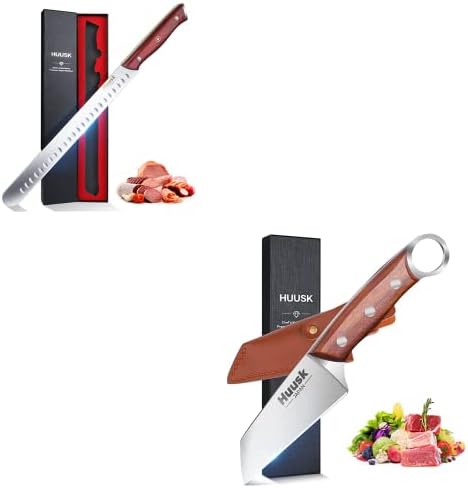 Huusk Japan Bisket Knife para pacote de corte de carne com faca de vegetais com bainha
