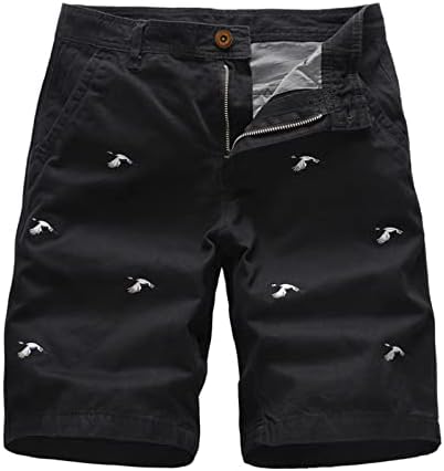 Meyymia Mens Cargo Shorts, 2023 Summer Men Men Sold Color Zipper e Button Feching Outdoor Chinking Viagem curta