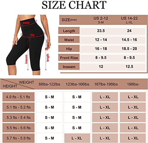 Leggings-High-High-High-High-Wisti Capri Pants Bicker Shorts Para Mulheres Trabalho de Yoga Exercício Casual Casual Verão