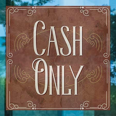 CGSignLab | Janela Somente em dinheiro -Victorian Card Anexo | 8 x8