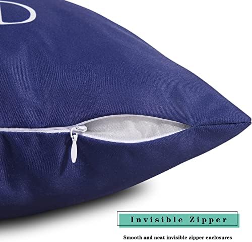 Mantercolor pacote de 2 travesseiros lombares à prova d'água ao ar livre azul marinho