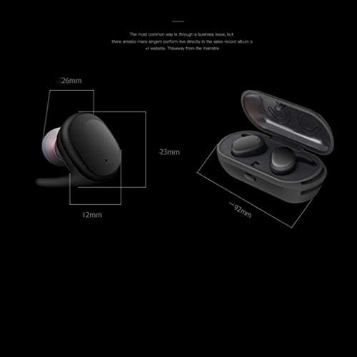 Fones de ouvido Zhyh Bass Deep Bass 3D Stero Sound Mini fones de ouvido Total PlayTime com Charging Case Ipx7 Propertável e fones de ouvido de microfone para trabalho, esportes, acionamento