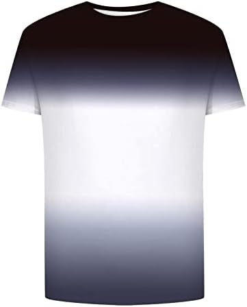 Camiseta casual masculino tampas de verão gradiente de manga curta Tops de treino de camiseta de camiseta de camiseta