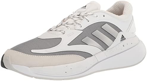 tênis brevard feminino da adidas, branco/prata metálico/preto, 10