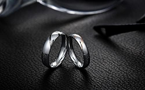 Oyalma Lover's Heart Shape 316L Mens Womens promessa anel Real Love Casal Wedding Rings - 1 Piece - Mulheres - 6.5-03959