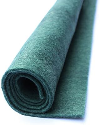 Brook balbuciante - verde azul profundo - lã de lã de lã de tamanho grande - 35% de lã - folha de 1 12x18 polegadas